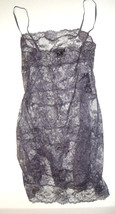 NWT $200 New Designer Josie Natori Night Gown Chemise Lace Gray Sheer Se... - £156.45 GBP