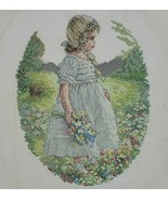Summer Floral Bouquet Embroidery Finished Sunbonnet Sue Angel Cherub Gar... - £29.85 GBP