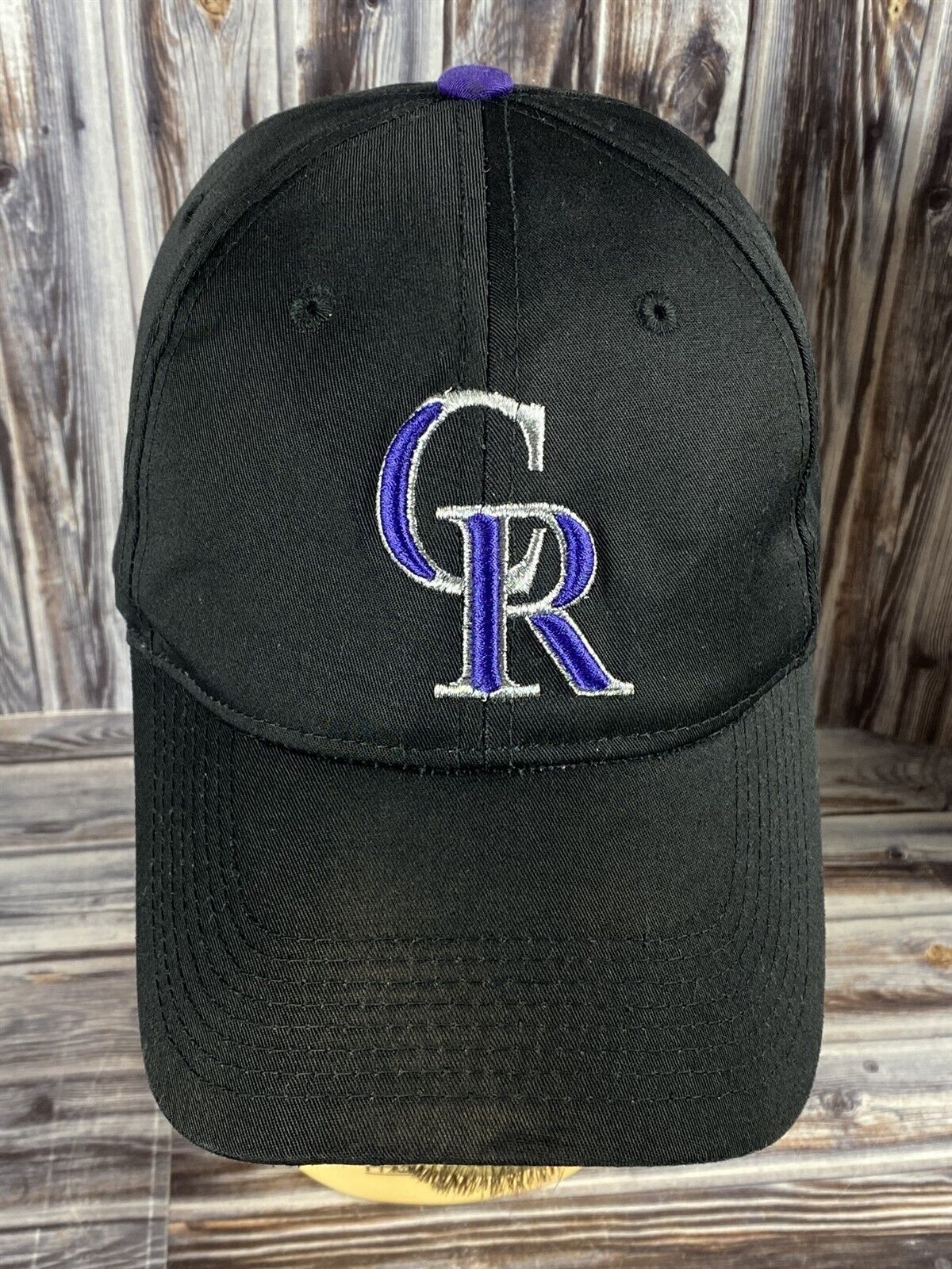 Colorado Rockies MLB Black w/ Purple &amp; Silver Embroidery Adjustable Truc... - $5.94