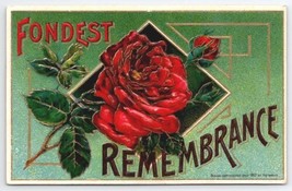 Fondest Remembrance Red Rose To Davidson Family Long Pine NE Postcard A35 - £6.25 GBP