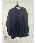 Port Authority S608 Men&#39;s Long Sleeve Button Down Dress Shirt Navy Sz:2X... - $377.73 MXN