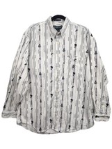 Siegfried Vintage Tackle Club Shirt Mens Large Button Down White Brushed... - £13.54 GBP
