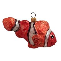 Clownfish Sea Life Polish Mouth Blown Glass Christmas Ornament Decoration - $35.62