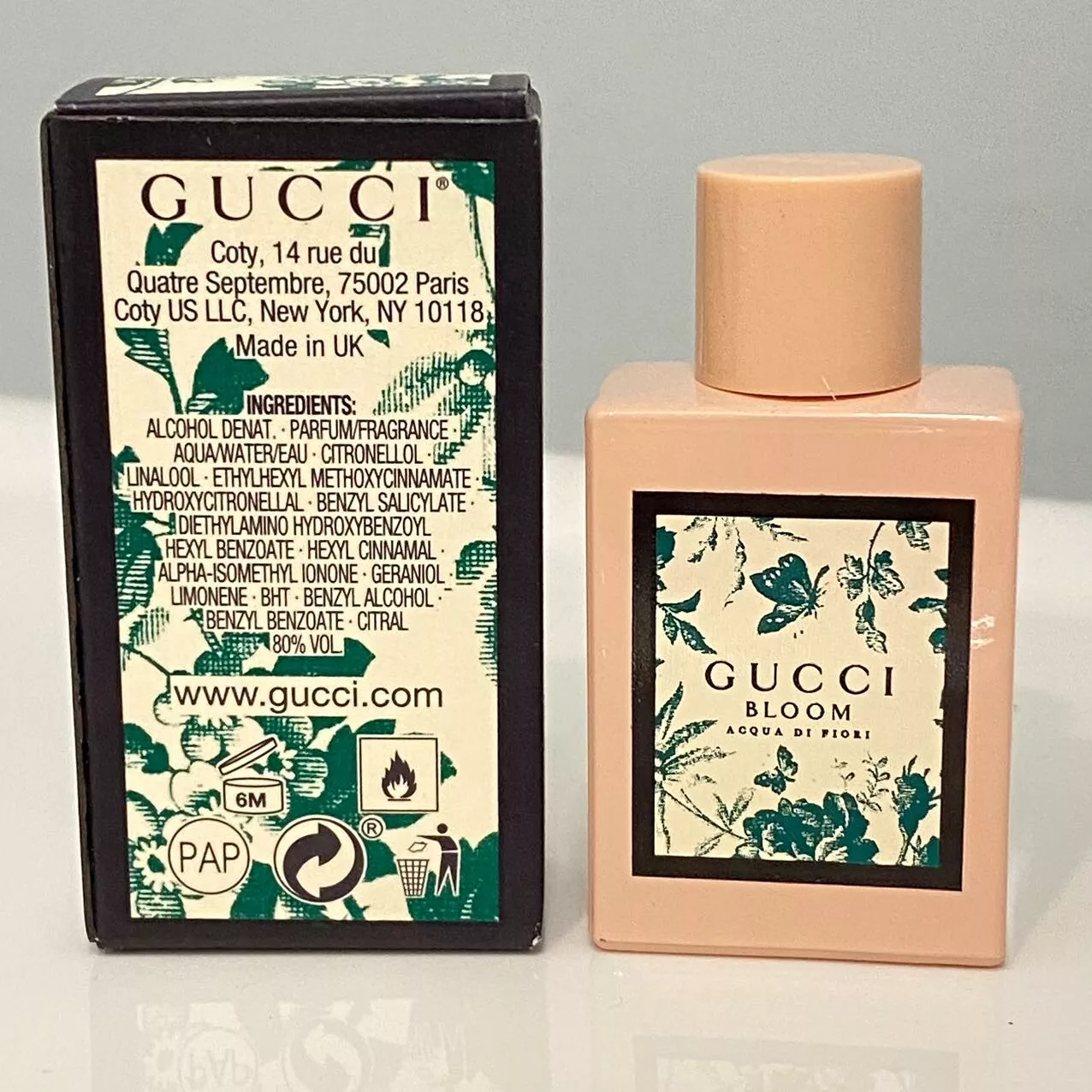 GUCCI Bloom Acqua Di Fiori Eau de Toilette Perfume Mini 5 ml/0.16 oz splash - $9.99