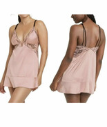 Auden Women&#39;s Sz M Lightly Lined Babydoll Nightgown Rose w/ Thong Panty ... - €13,59 EUR