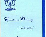 Yesteryear Gracious Dining Menu Kankakee Illinois Frank Lloyd Wright 1950&#39;s - £97.20 GBP