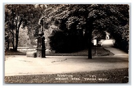 RPPC Wright Park Fountain Tacoma Washington WA UNP Postcard R23 - £4.40 GBP