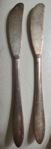 Set of 2 Unbranded &quot;Silver&quot; Butter Knives Table Setting Dinner &quot;Lasting ... - $284.12 MXN