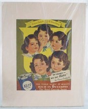 Vintage Karo Werbung Zeitschrift Mattiert 40.6cmx50.8cm - $34.63