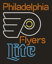 Philadelphia Flyers Miller Lite Neon Sign 22&quot;x18&quot; - £139.56 GBP