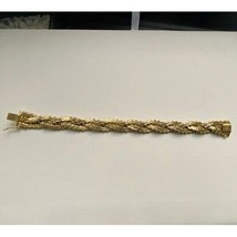 Italian 925 Sterling Silver Vermeil Herringbone Chain Bracelet Sky - £80.20 GBP