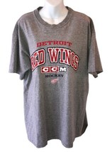 Detroit Red Wings CCM Hockey Gray T-Shirt Center Ice NHL Authentic XL - $20.35