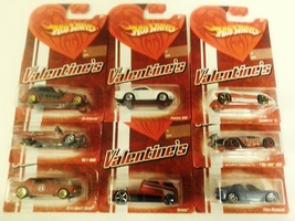Hot Wheels 2009 Valentine&#39;s Day Set Of ALL 8 Vehicles Incl. Tesla Roadst... - £119.54 GBP