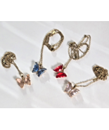 Crystal Butterfly Necklace, 18k PVD Gold over Stainless Steel - €8,58 EUR