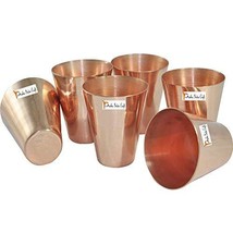 Set of 6 - Prisha India Craft  Small Solid Copper Moscow Mule Shot Glasses, Capa - £35.58 GBP
