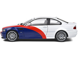 2000 BMW E46 M3 Streetfighter White w Blue Red Graphics 1/18 Diecast Car Solido - £58.53 GBP