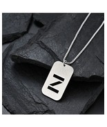 Buchstabe Platte Halskette Sterlingsilber Namen Initialen Anhänger Weihn... - $299.89 CAD