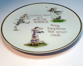 Special Friends Plate Genuine Porcelain Lasting Memories 6" Gold Trim Japan - $22.68