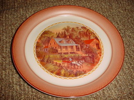 CORELLE SEASCAPE CURRIER &amp; IVES WAGON RIDE RARE DINNER PLATE FREE USA SH... - $37.39