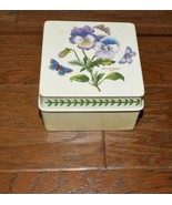 Portmeirion Botanic Garden Decorative Box Lacquer Pansy Trinket Toiletry... - $16.09 CAD
