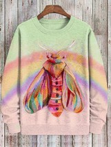 Men&#39;s Hippie Art Cicada Graphic Print Casual Sweatshirt - £22.20 GBP