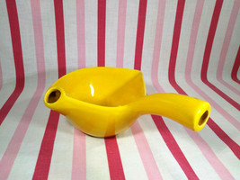 Mid Century Modern Cardinal China Yellow Hollow Handle Pottery Gravy Boat  - £12.78 GBP