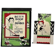 1932 Betty Boop &amp; Bimbo Original Auction &amp; Contract Score Pad Bridge Sco... - $42.32