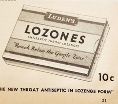 1936 Ludens Lozones Lozenges Cough Drops Advertisement Antique Medical E... - £11.71 GBP