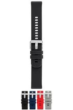 Morellato Byte (Ec) Silicone Watch Strap - Black - 18mm - Sandblasted Stainless  - £21.75 GBP