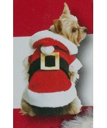 Dog Red Christmas Santa Suit Holiday Velour Coat Hat Belt S Small 12-13&quot;... - £15.79 GBP