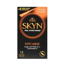 SKYN Elite Large Lubricated Non Latex Condoms, 12 Count..+ - £20.56 GBP
