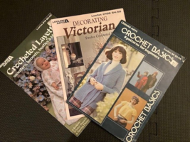 LEISURE ARTS Crochet Lot of 3 &quot;Crocheted Layettes&quot;, &quot;Victorian Designs&quot;,&quot;Basics&quot; - £9.20 GBP