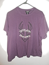Harley Davidson Womens Shirt 2W Purple Embroidery - £13.30 GBP