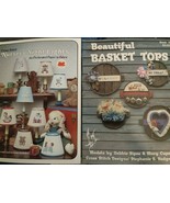 2 Cross Stitch Booklets Nursery Night Lights &amp; Basket Tops - $20.15 CAD