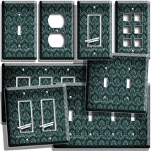 Victorian Era Antique Floral Teal Light Switch Outlet Wall Plates Room Art Decor - £9.58 GBP+