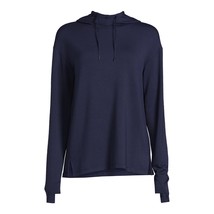 Athletic Works Women&#39;s Navy Blue French Terry Mock Neck Hoodie Size X-Sm... - £6.15 GBP