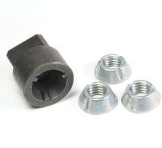 Installation Tool + 3pcs 1/2-13 Tri-Groove Tamper Proof Security Nuts LP... - £40.70 GBP