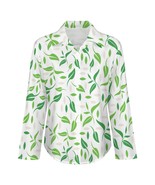 Mondxflaur Leaves Women Long Sleeve Shirt Summer Elegant Fashionable - $436.56 MXN
