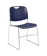 NPS® 8500 Series Ultra-Compact Plastic Stack Chair, Navy Blue - $2,478.60 MXN