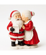 Mr. &amp; Mrs. Santa Claus Resin Figurines Set of 2 – Hand-Painted Christmas... - $28.73