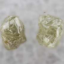 1.36 CT Real Natural Rough Loose 2 Piece Light Green Diamond, Raw Uncut Diamond - £34.37 GBP