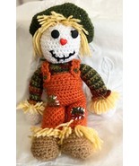 Vintage Hand Made Hand Crocheted Scarecrow Colorful Fall Decor - $261.90 MXN