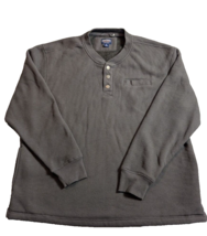 Smiths Workwear Waffle Knit Shirt Pullover Gray Fleece Lined Thermal Siz... - £9.39 GBP