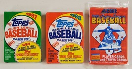 1987,1988 Topps &amp; 1988 Score Baseball Lot of 3 (Three) Sealed Unopened P... - £11.93 GBP