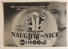 George Lopez Naughty Or Nice TV Guide Print Ad Christmas TPA5 - £4.67 GBP