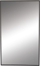 Deco 79 Wood Rectangle Shaped Wall Mirror With Thin Minimalistic Frame,, Black. - £48.63 GBP