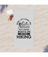 Unisex Outdoor Hiking Motivational Quote Polyester Boho Beach Cloth 97cm... - £51.27 GBP