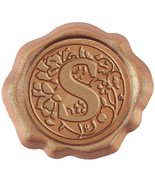 Letter S Wax Seal Stickers Initial 25Pk Floral Adhesive Wax Seals Gold D... - £11.79 GBP