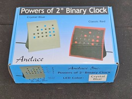 Anelace Powers Of 2® BCD Clock (Binary Coded Decimal) in Crystal Blue NEW - £39.53 GBP