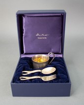 Tiffany &amp; Co Elsa Peretti Sterling 925 Baby Cup, Spoon &amp; Fork Utensils S... - £328.01 GBP